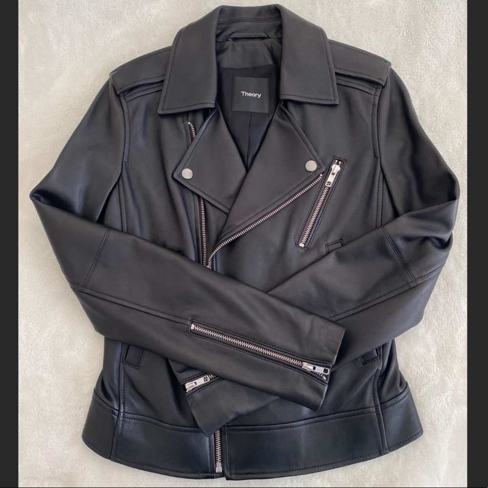 *NEW* Theory Leather Jacket size P (XS)